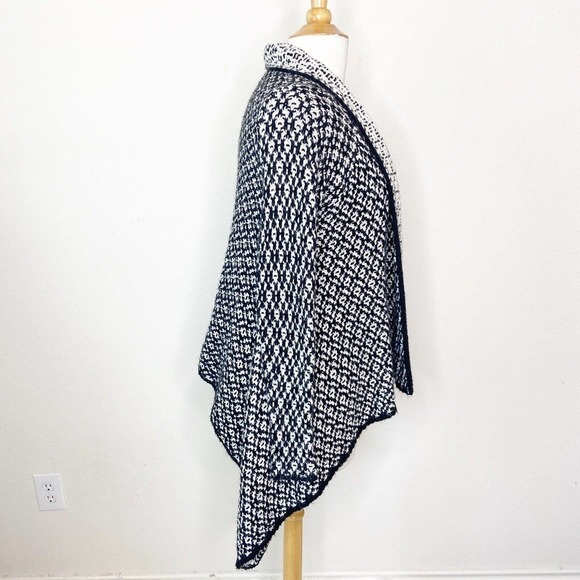 Dex Waterfall Black and White Cardigan Sweater S - Picture 5 of 8